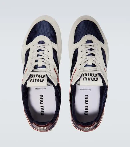 Miu Miu Gymnasium suede-trimmed sneakers 4