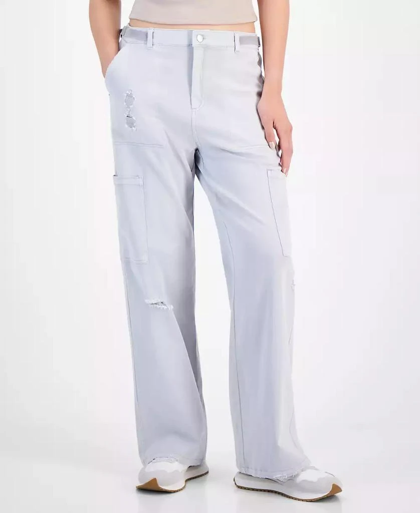 Shop Juniors' High-Rise Washed Cargo Pants on Sale at BeyondStyle