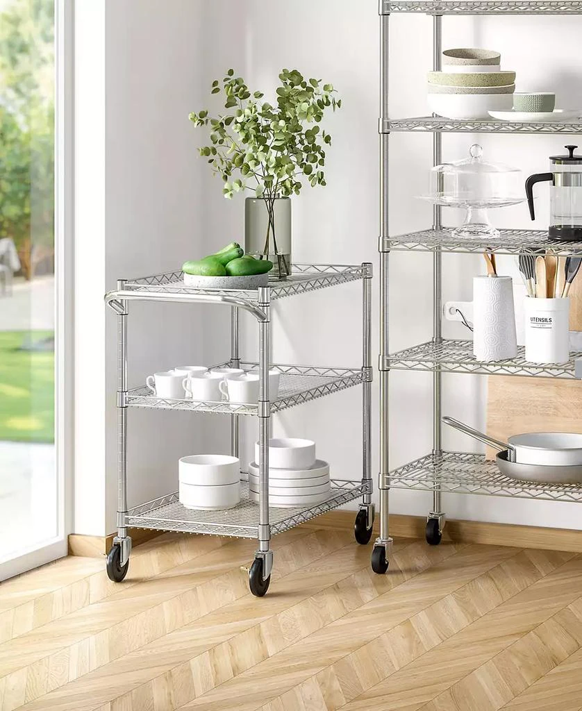Seville Classics 3-Tier NSF-Certified Utility Cart 7