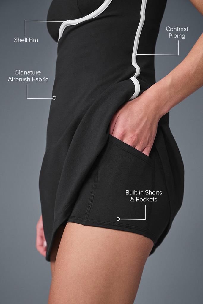 Alo Airbrush Streamlined Dress - Spruce Green/White