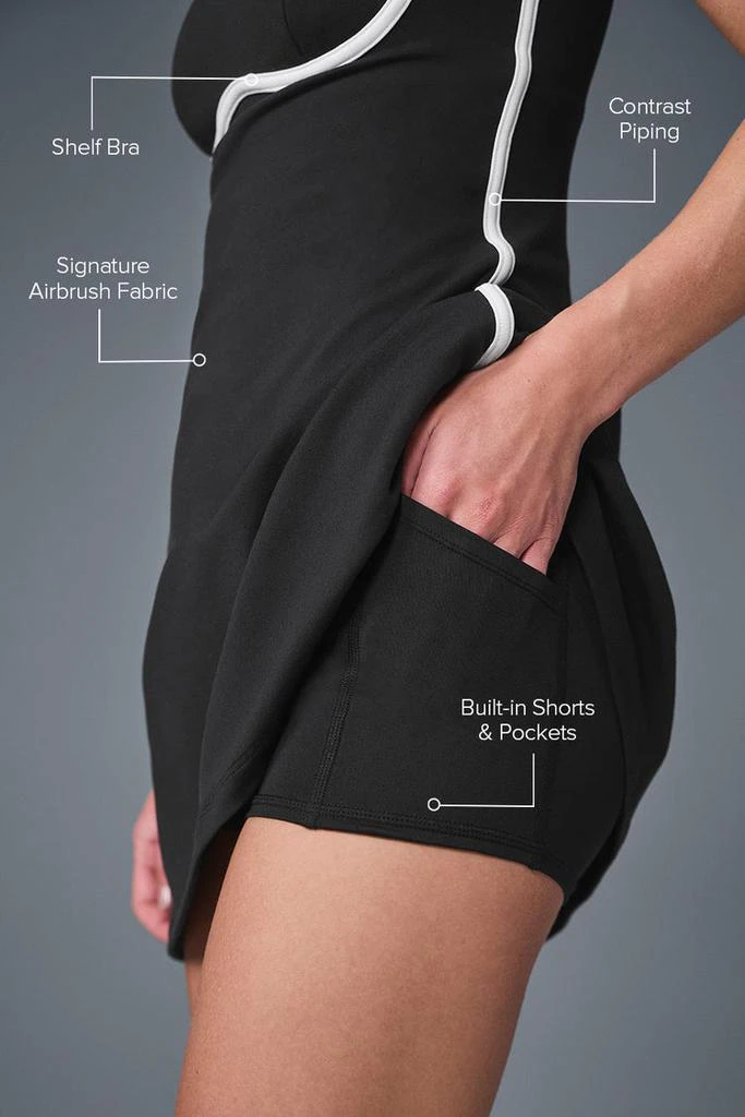 Alo Airbrush Streamlined Dress - Spruce Green/White 2