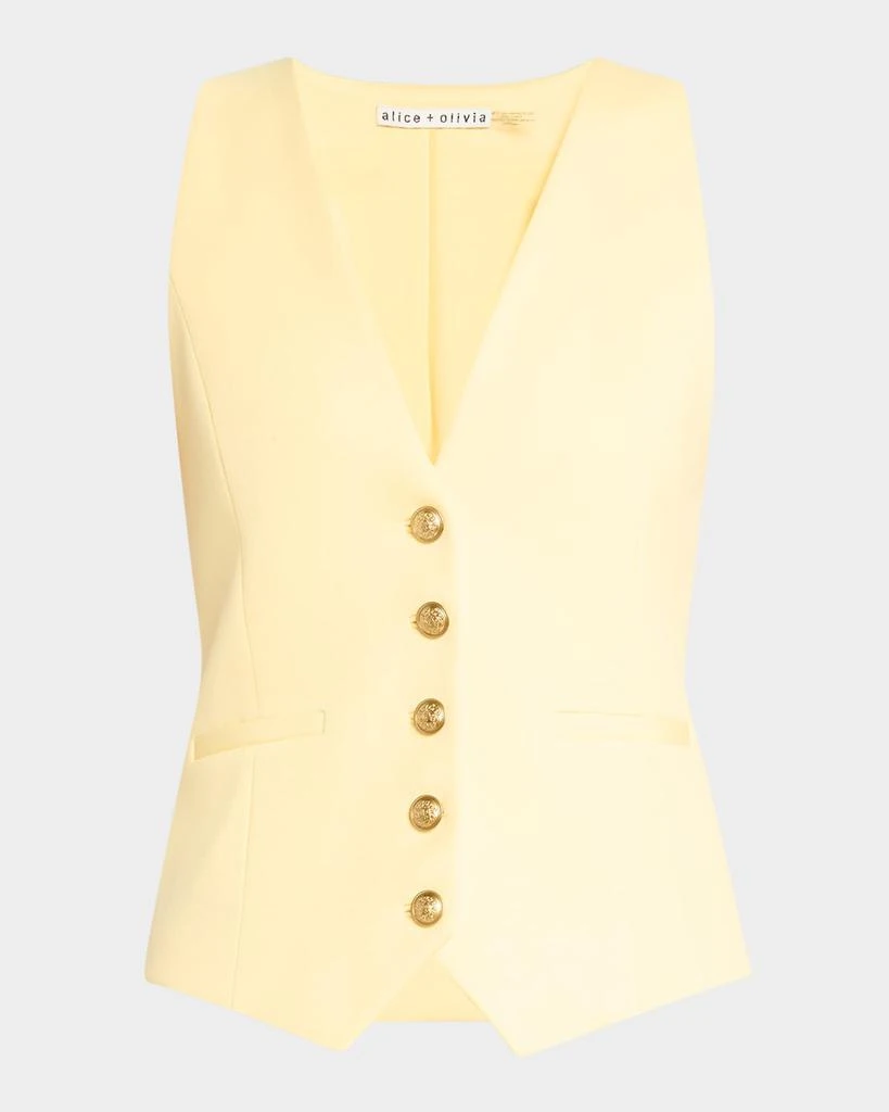 Alice + Olivia Mazie Deep V-Neck Slim Vest 1