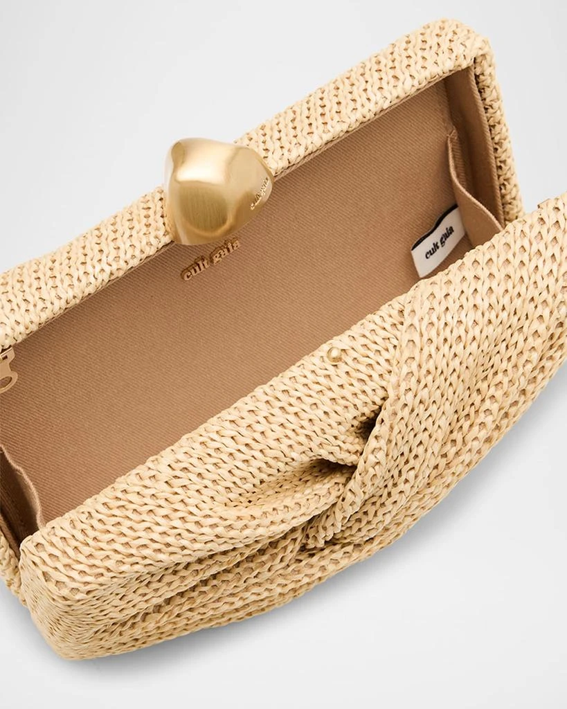 Cult Gaia Lisse Twisted Raffia Clutch Bag 4