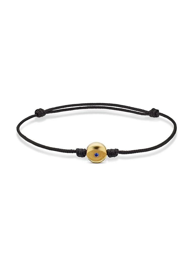 David Yurman Evil Eye Cord Bracelet with 18K Yellow Gold