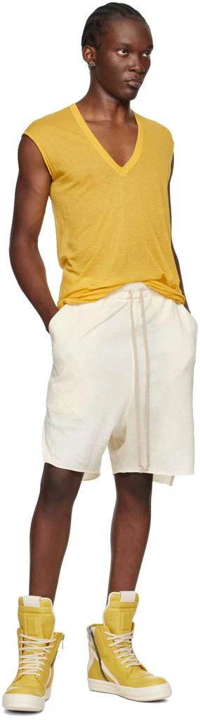 Rick Owens Yellow & White Porterville Geobasket Sneakers 5