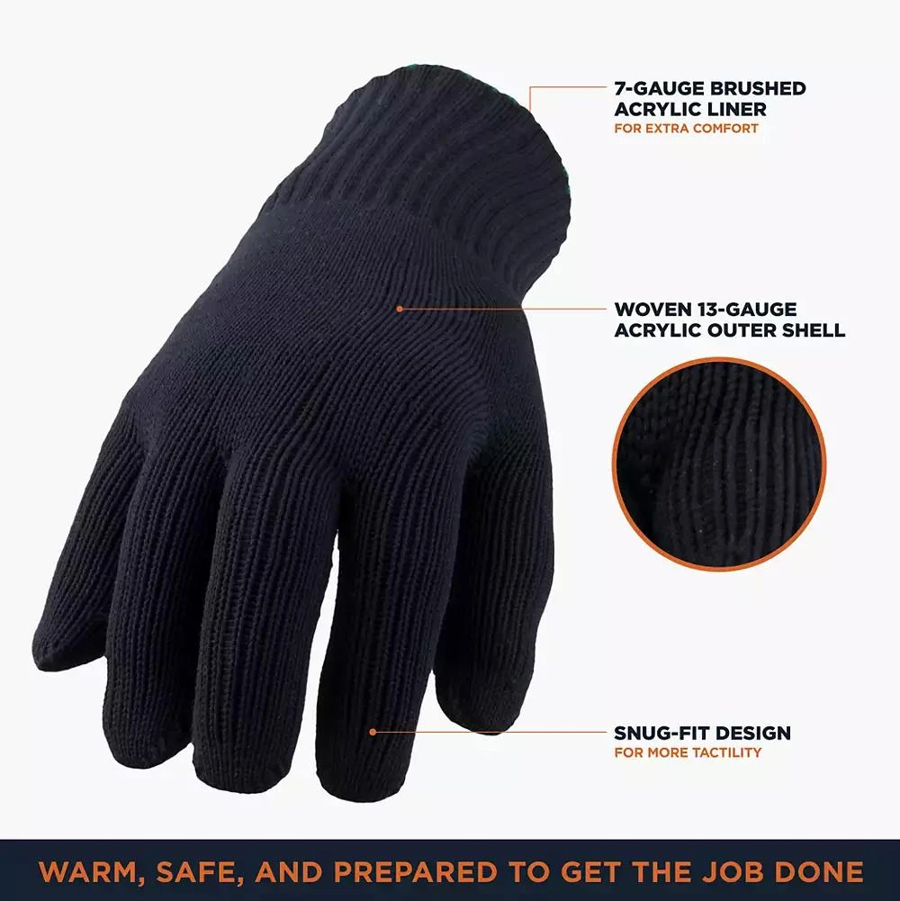 RefrigiWear Men
s Dual-Layer Knit Insulated Gloves - Moisture-Wicking, 20°F Comfort Rating, Durable Cold Weather Work Gloves (Sold by the Dozen) 2