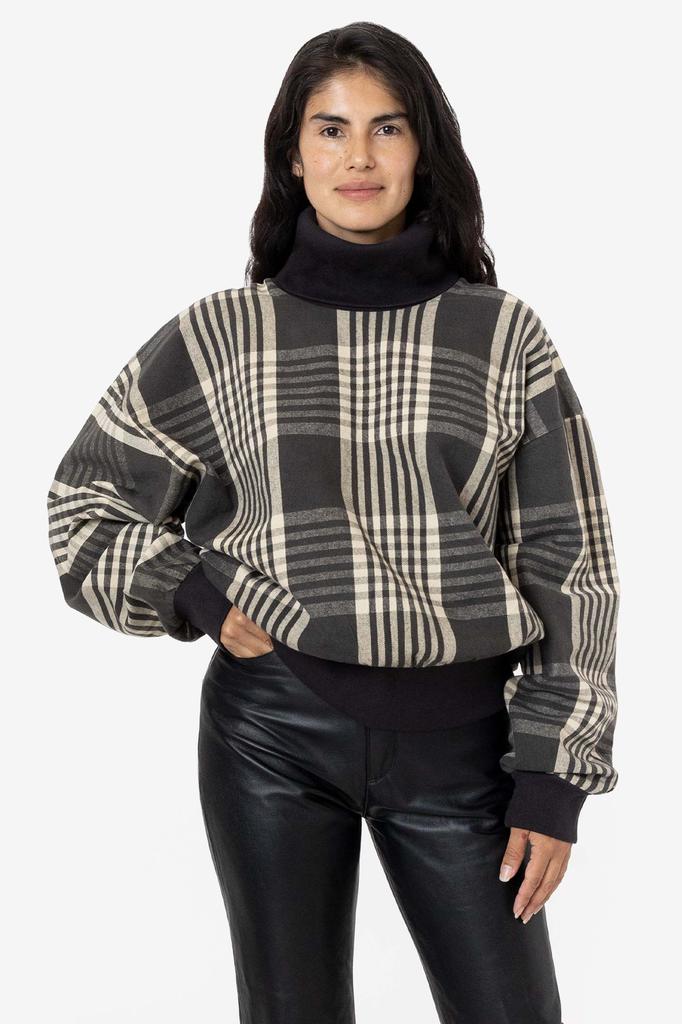 Los Angeles Apparel RCF01 - Flannel Turtleneck Sweater with Heavy Cotton Rib