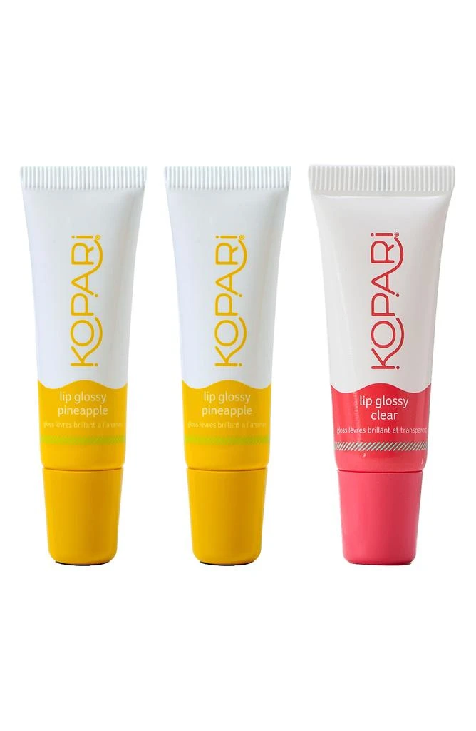 Kopari Pineapple Kiss Lip Gloss Trio $48 Value