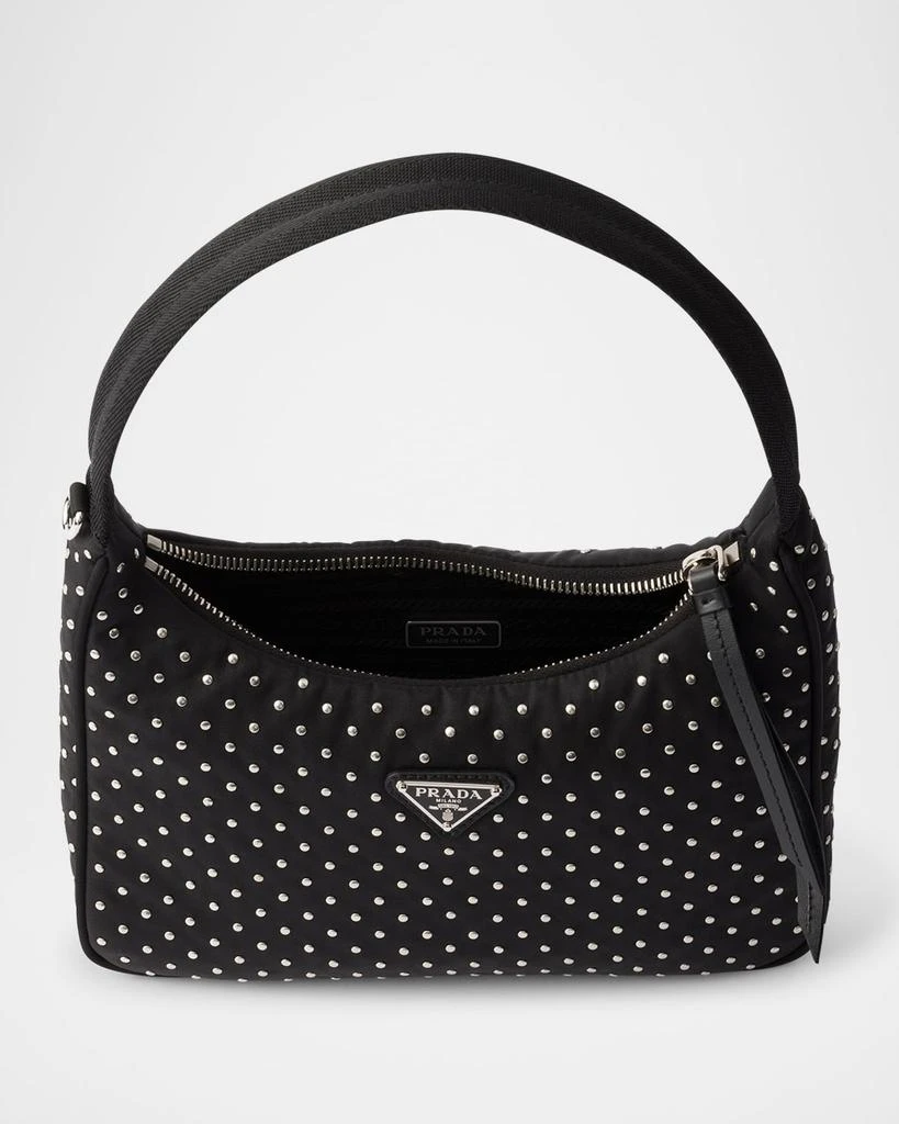 Prada Re-Edition Re-Nylon Studded Mini Hobo Bag 5