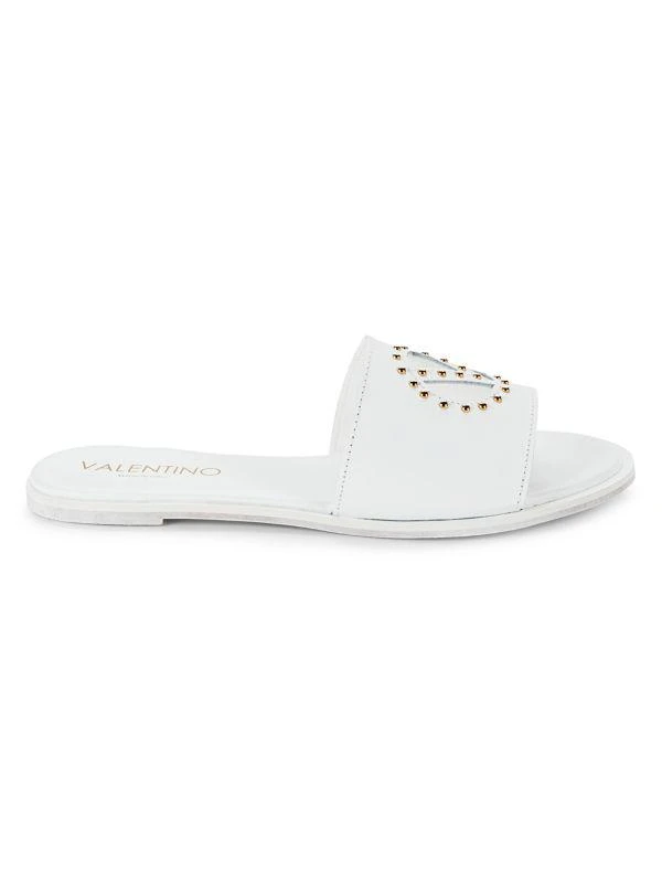 Mario Valentino Bucola Studded Leather Flat Sandals 1