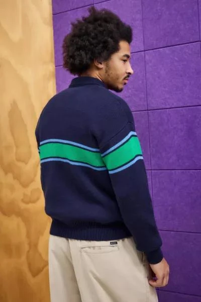 iets frans iets frans... Navy Panel Knit Polo Shirt 4