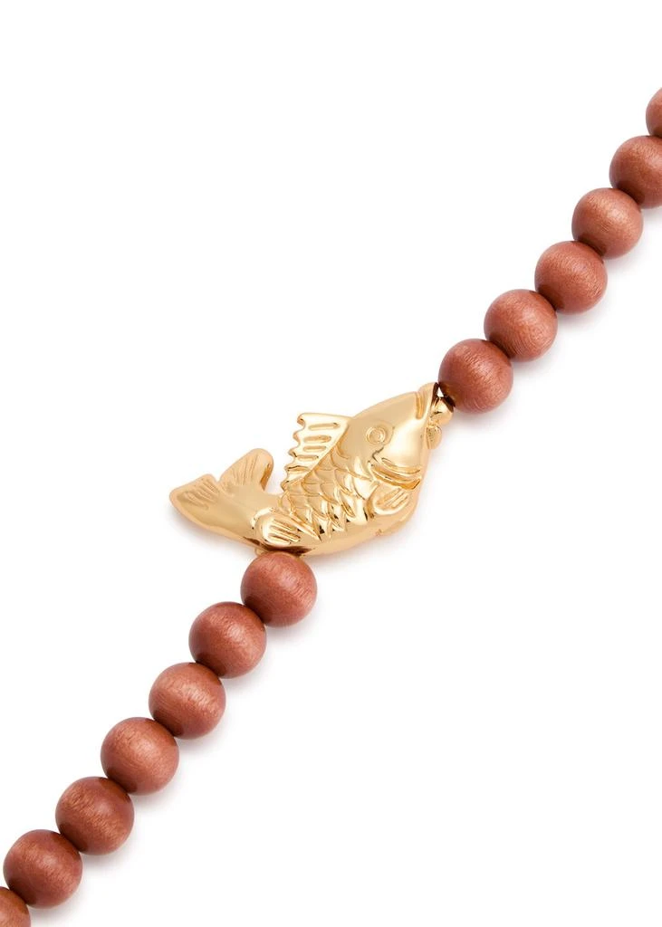 Timeless Pearly Fish wooden-beaded necklace 4