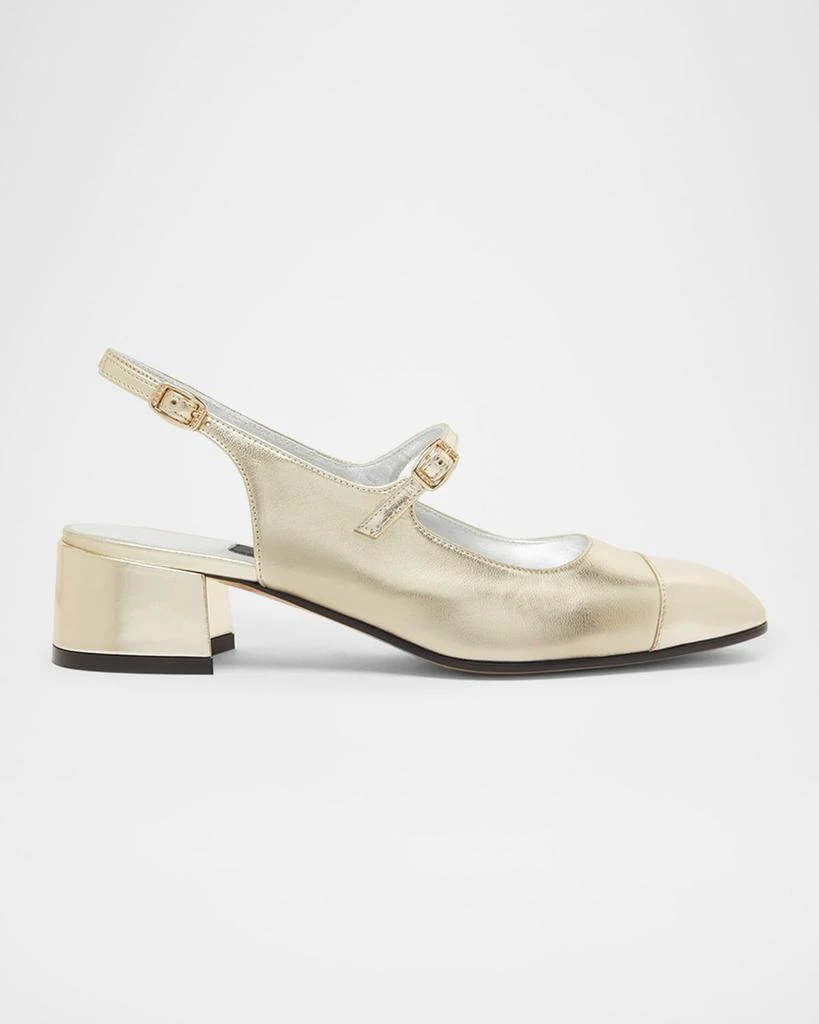 Carel Ischia Metallic Mary Jane Ballerina Pumps 1