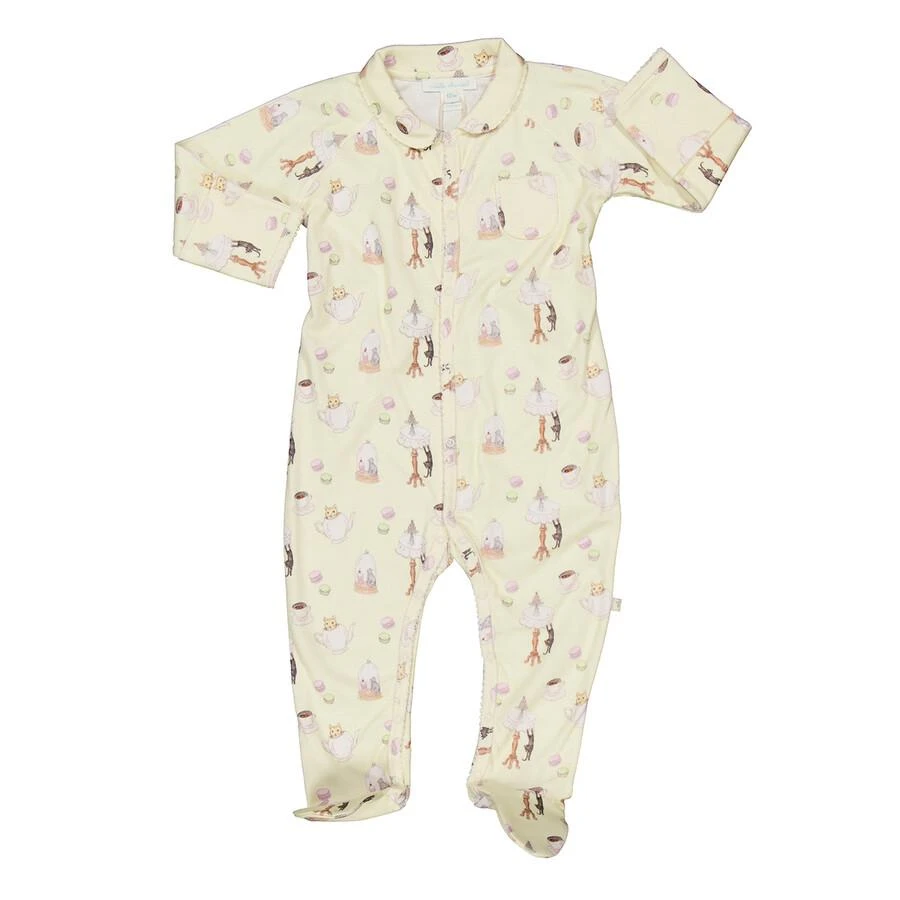 Marie Chantal Infant Kittens Tea Party Cotton Sleepsuit 1
