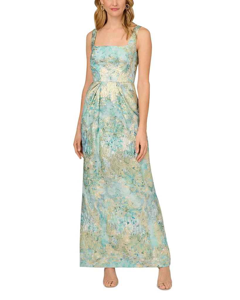 Aidan Mattox Printed Jacquard Gown 1