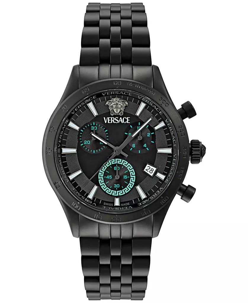 Versace Unisex Swiss Chronograph Hellenyium Black Ion Plated