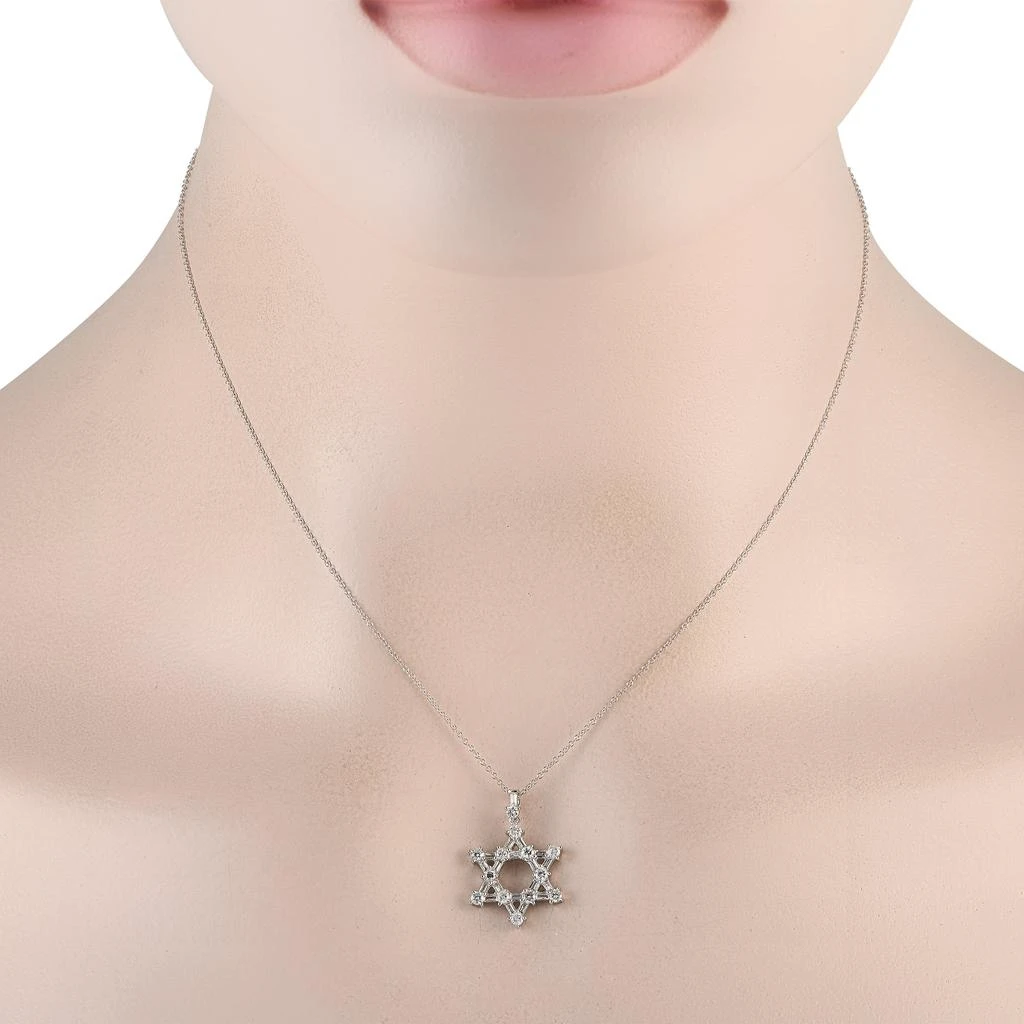 Non Branded 14K White Gold 0.57ct Diamond Star of David Necklace PN15343-W 2