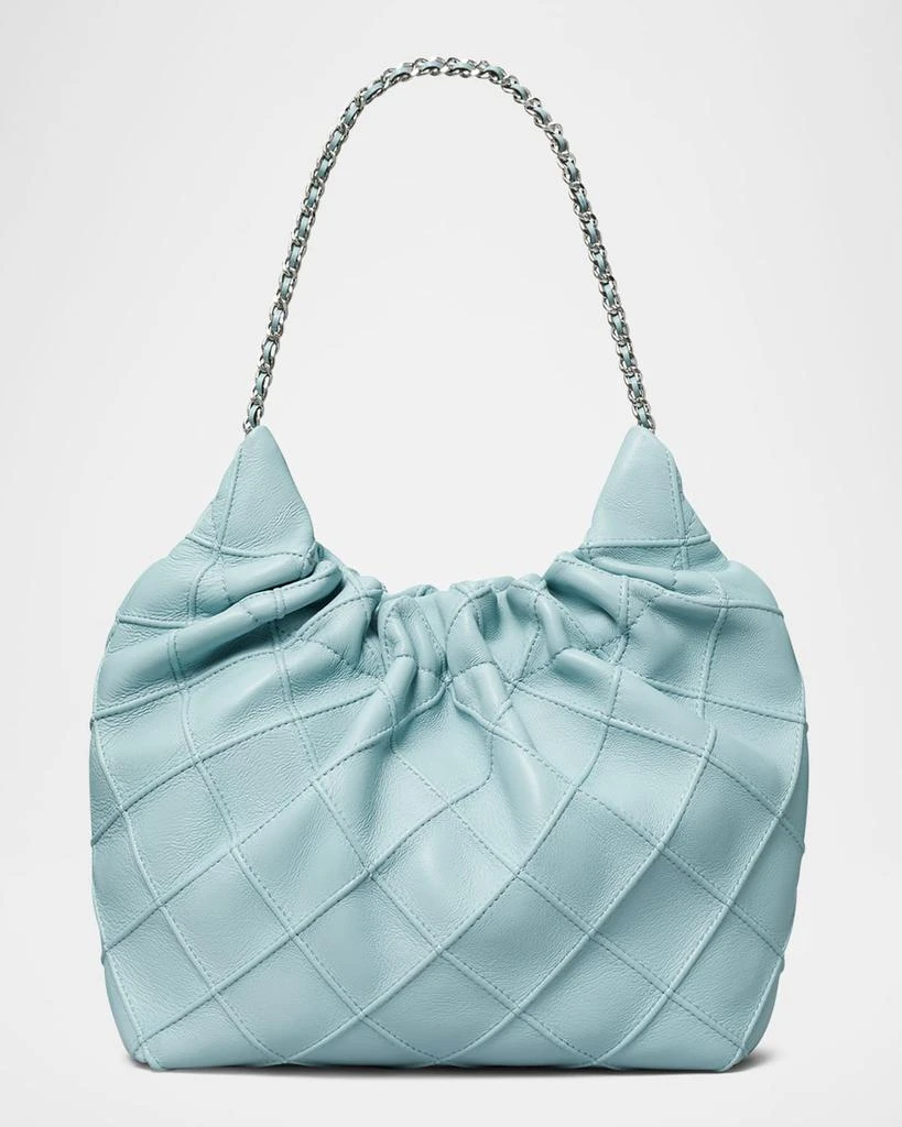 Tory Burch Fleming Mini Quilted Leather Hobo Bag 3