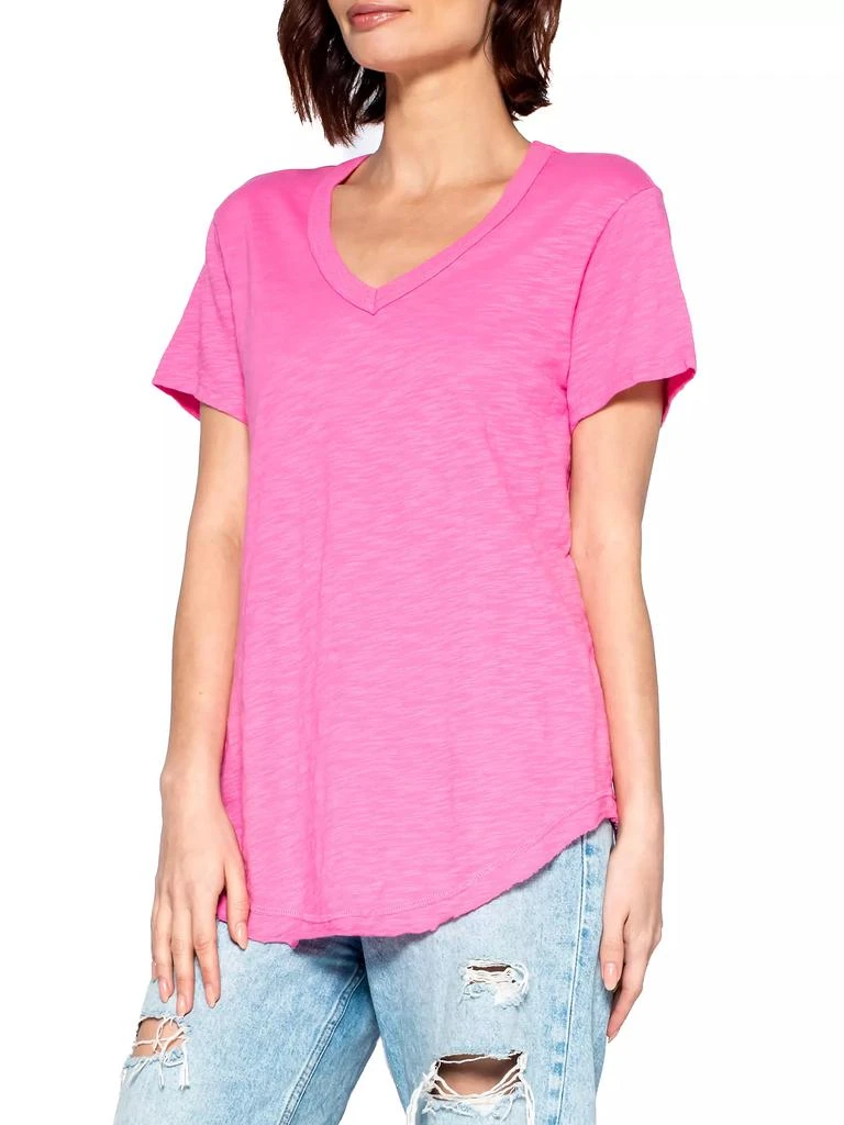 Wilt Short Sleeve V-Neck Raw Hem T-Shirt 4