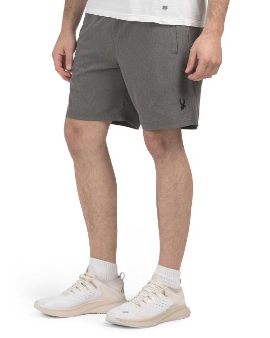 Spyder Stretch Woven Shorts With Bonded Zipper Back Pocket