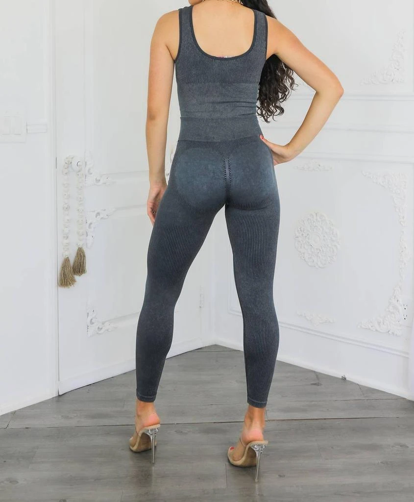 SurelyMine Surelymine - Wash Soft Ribbed Texture Scrunch Butt Pant Set 4