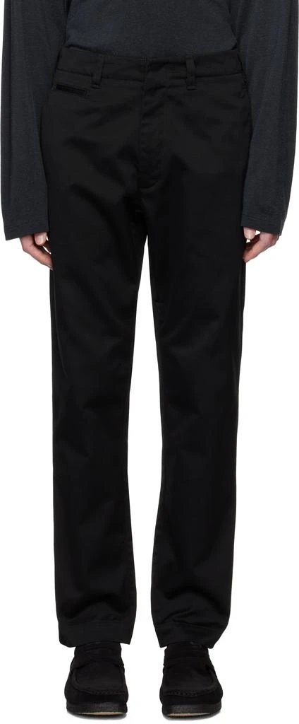 Nanamica Black Straight Chino Trousers 1