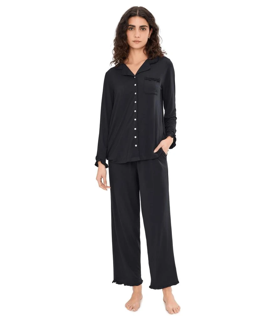 Eileen West Modal Jersey Notch Collar Pj Set