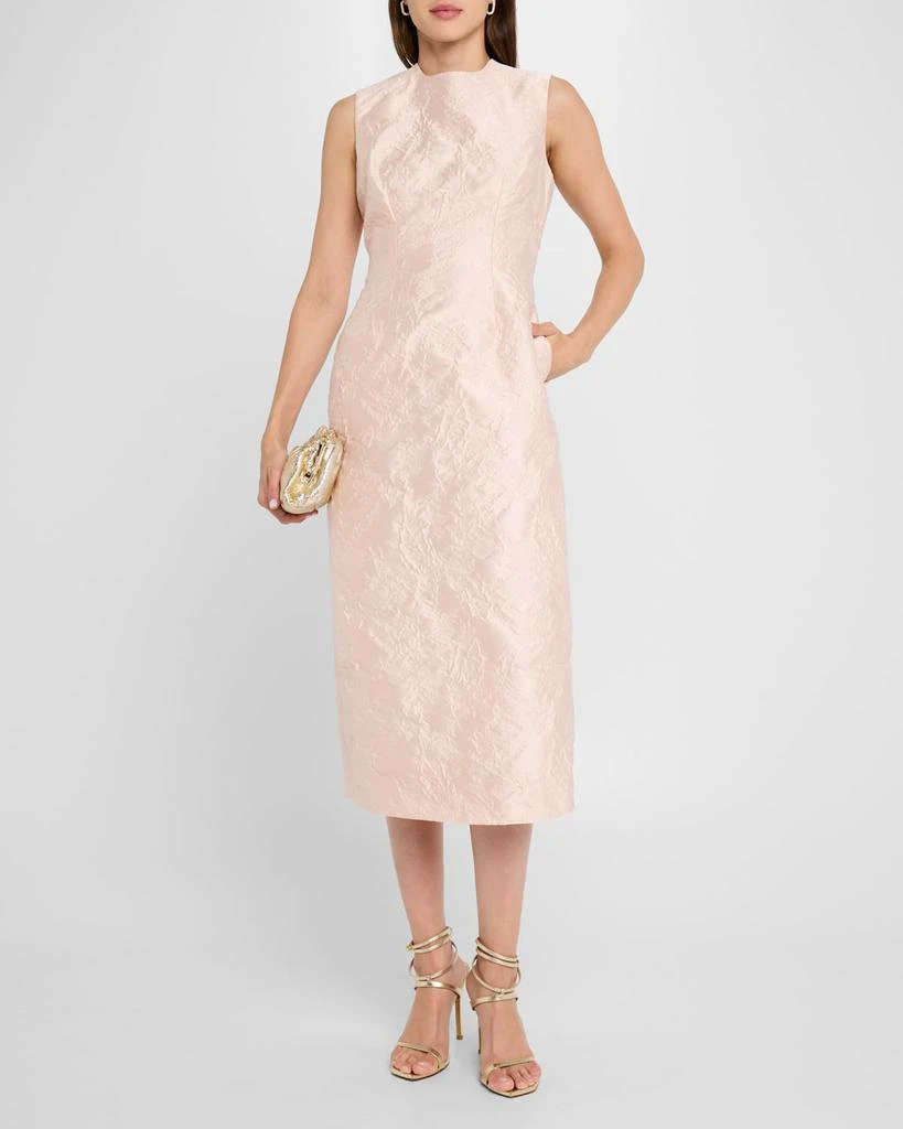 Simone Rocha Floral Brocade Sleeveless Dart Midi Dress 2