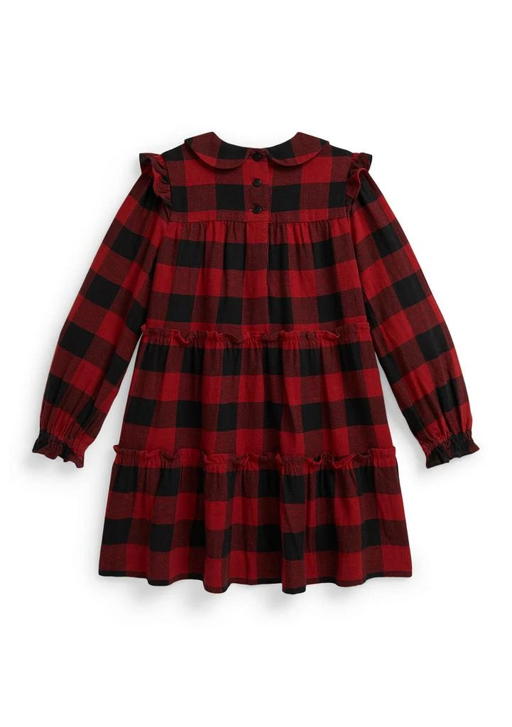 Ralph Lauren Girls 2-6x Buffalo Check Ruffled Cotton Twill Dress 2