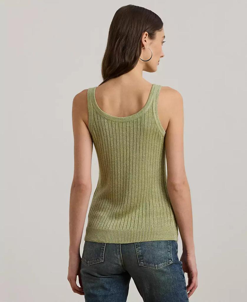 Ralph Lauren Women's Metallic Rib-Knit Sweater Tank Top