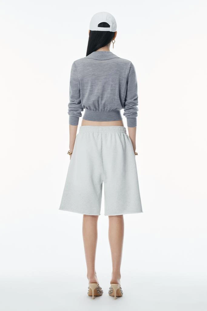 Alexander Wang High-Frequency Stacked Logo Cardigan in Merino Wool 4