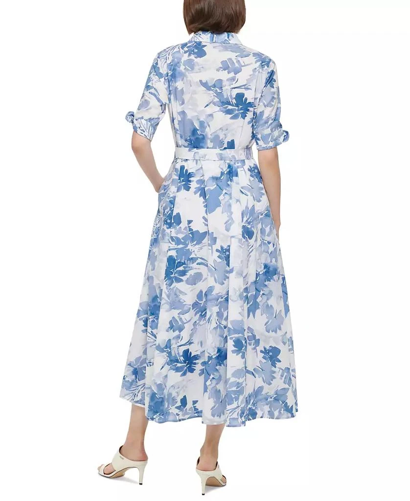 Calvin Klein Women's Cotton Tie-Waist Shirtdress 2