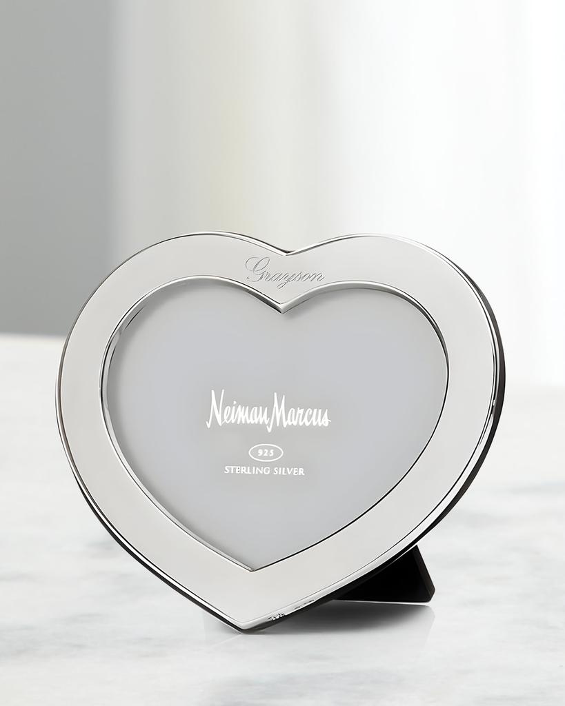 Cunill America Tiffany Heart Sterling Silver Personalized Picture Frame, 4x6