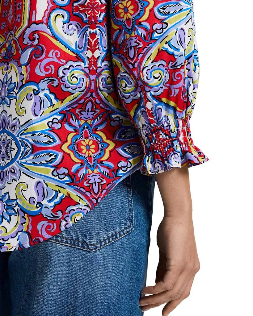 FOXCROFT Olivia Tile Print Shirt 4