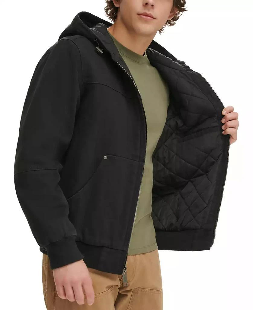 Levi's Men's Workwear Hoodie Bomber Jacket with Quilted Lining 3