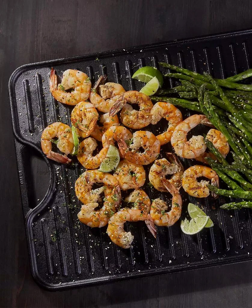 Victoria Large Rectangular Reversible Cast Iron Griddle, Solid, 20" x 14", Seasoned 6