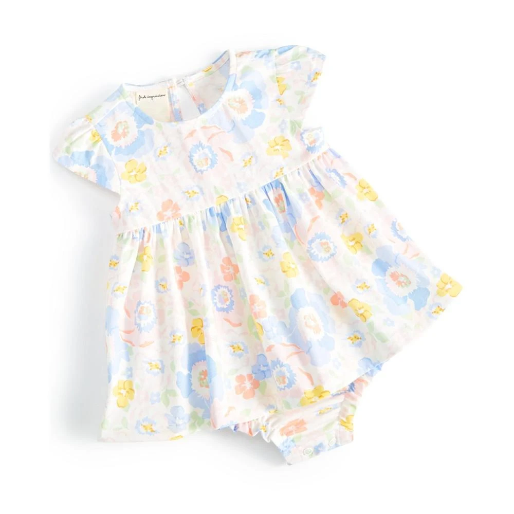 First Impressions Baby Girls Lilian Floral-Print Skirted Sunsuit, Created for Macy's 1