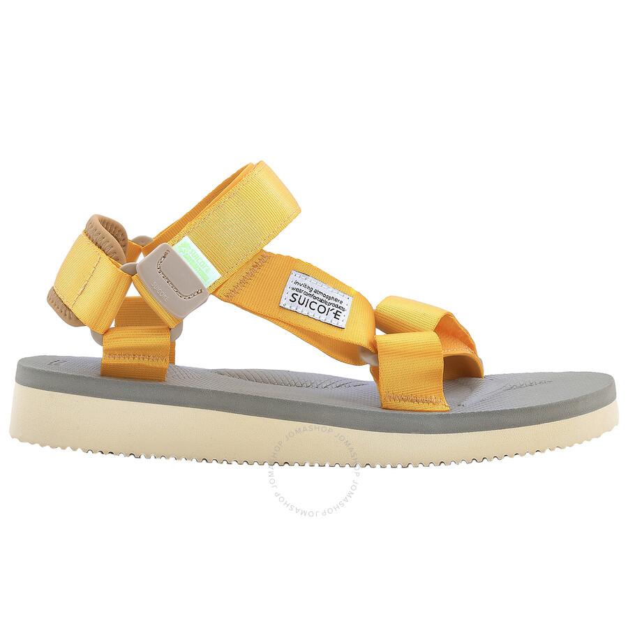 Suicoke Yellow X Beige Depa-Cab Sandals