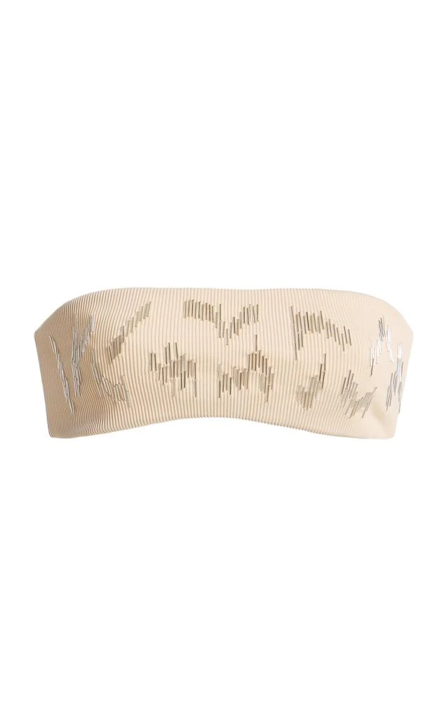 Ziah Ziah Embroidered Bandeau Bikini Top - Moda Operandi