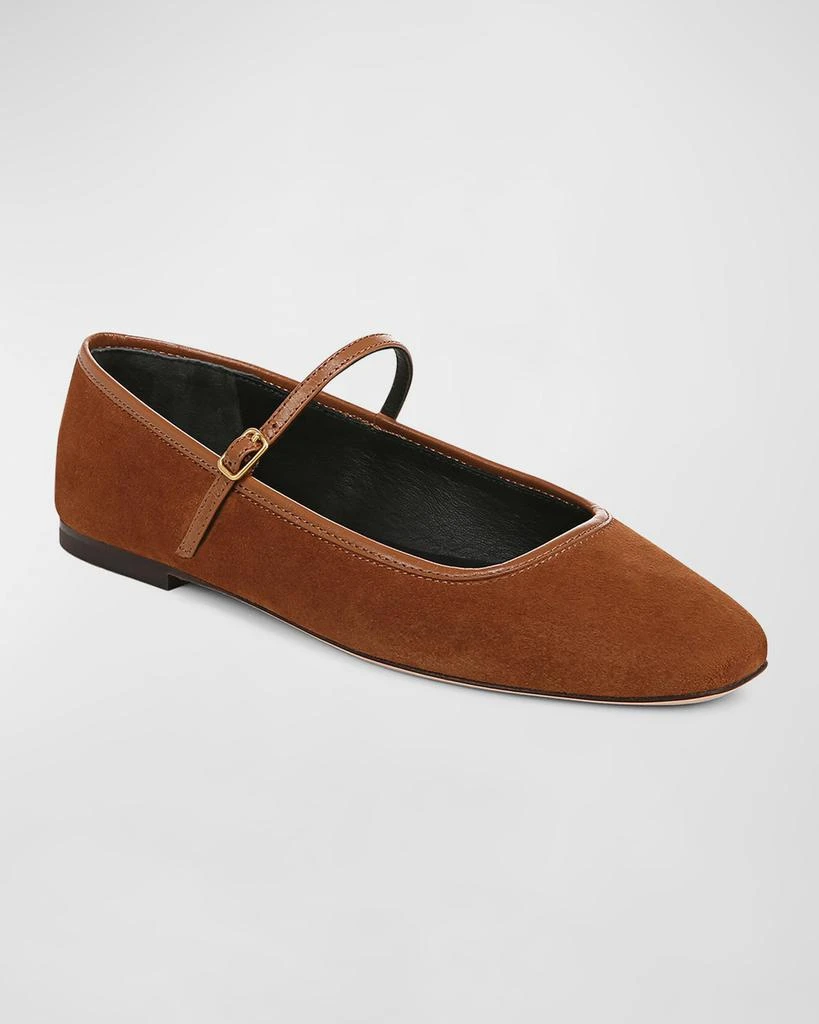 VERONICA BEARD Ellie Suede Mary Jane Ballerina Flats 2