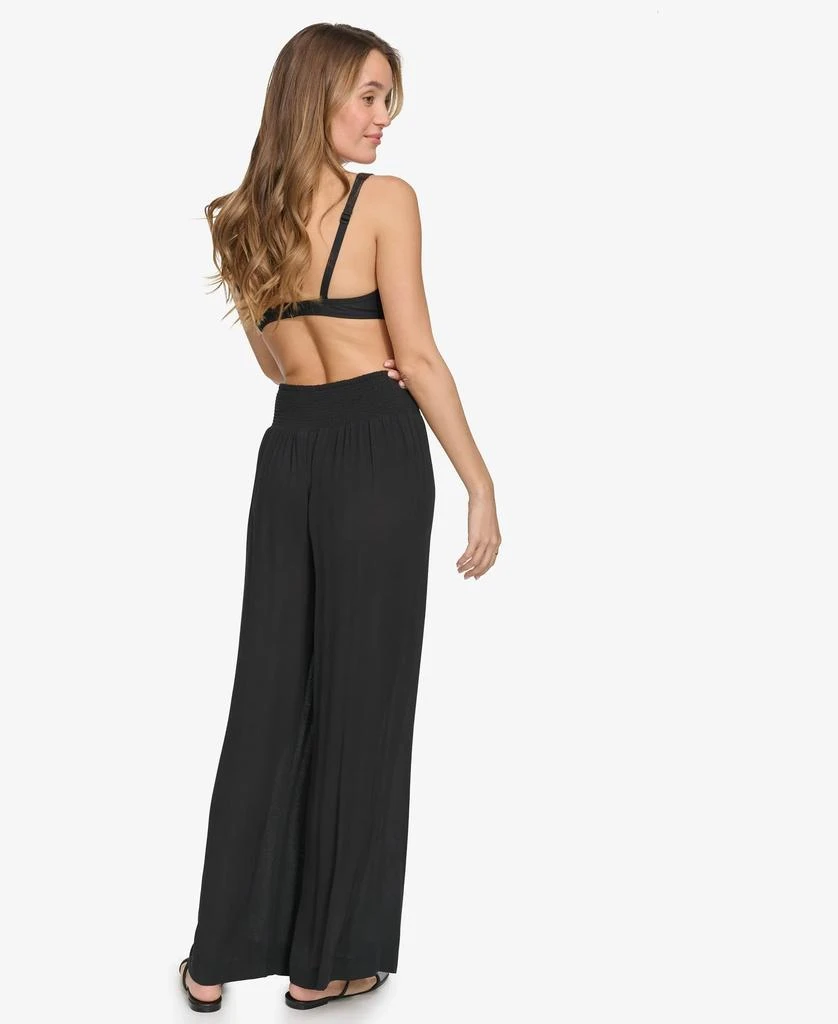 DKNY SUMMER GAUZE WIDE-LEG BEACH PANT 5