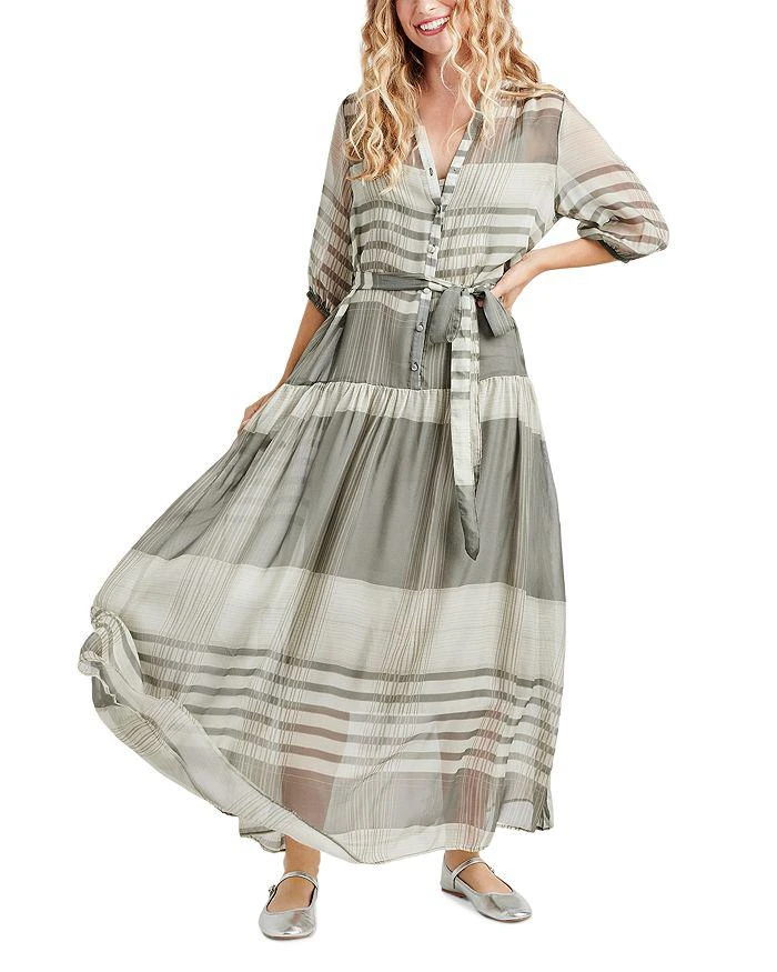 Splendid Chance Printed Tie Waist Maxi Dress 3