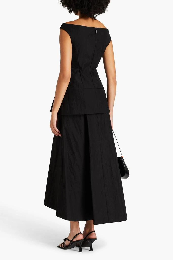 Tibi Off-the-shoulder crepe peplum top 3