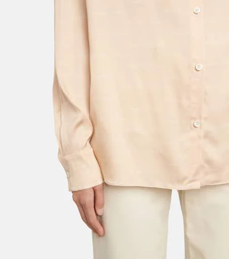 Magda Butrym Logo-print stretch-silk shirt 5