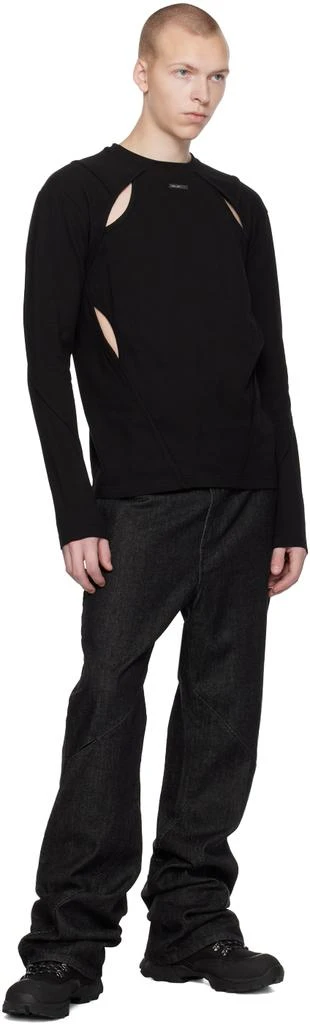 HELIOT EMIL Black Hyaline Long Sleeve T-Shirt 4