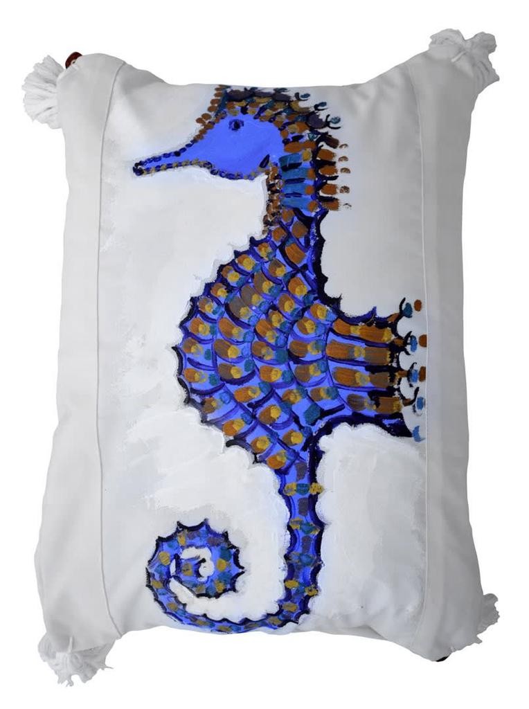 Le Botteghe Su Gologone Acrylic Hand Painted Outdoor Cushion 60x60 cm