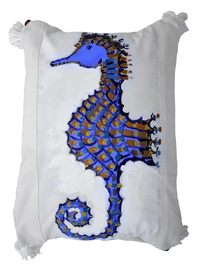 Le Botteghe Su Gologone Acrylic Hand Painted Outdoor Cushion 60x60 cm 1