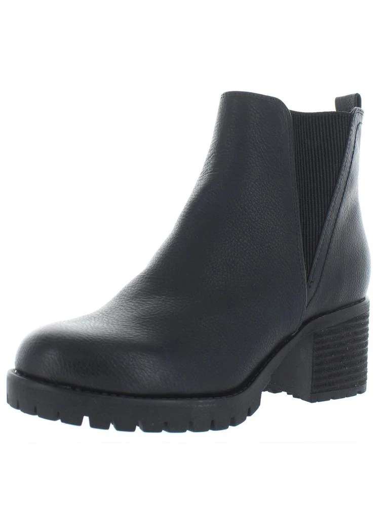MIA Jody Womens Faux Leather Lug Sole Chelsea Boots 5