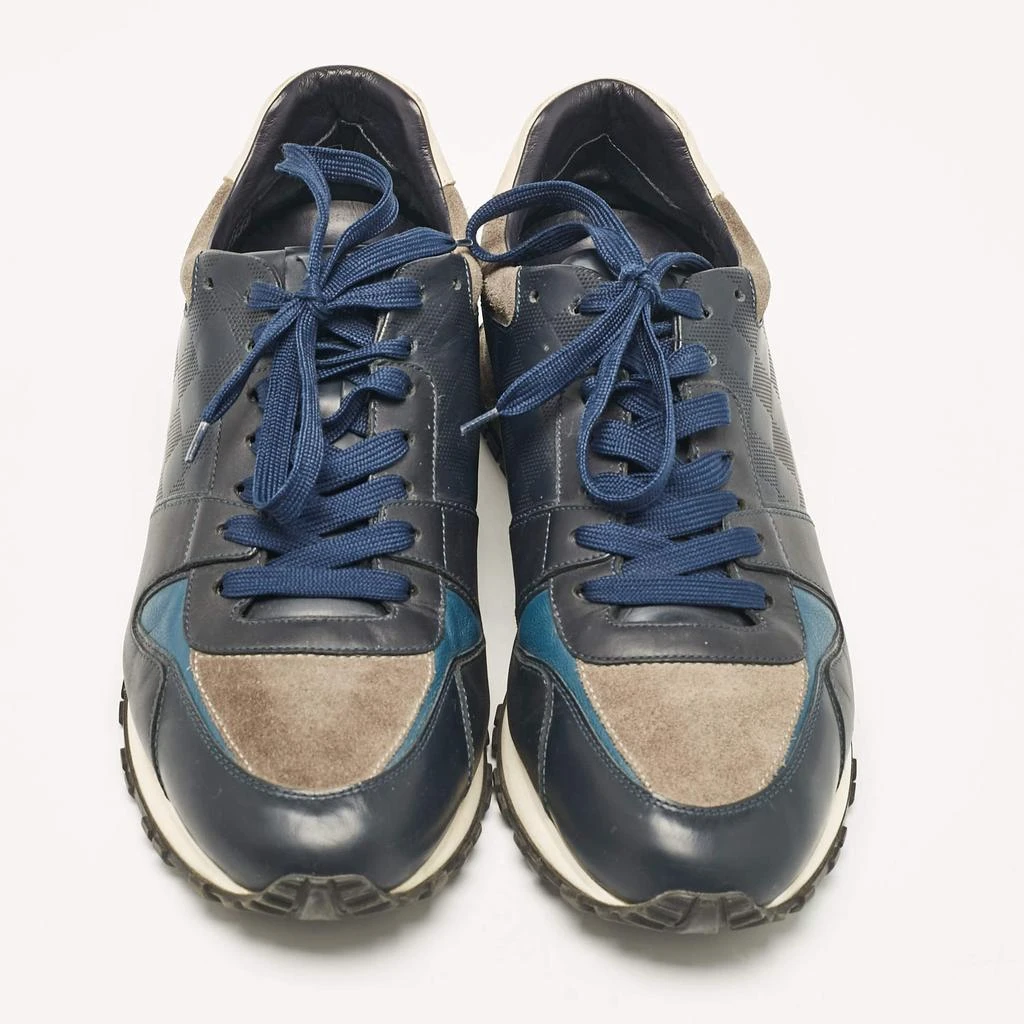 Louis Vuitton Louis Vuitton Tricolor Leather and Suede Low Top Sneakers Size 44 3