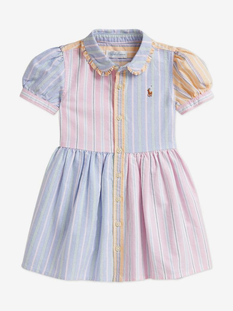 Ralph Lauren Ralph Lauren Baby Girls Striped Classic Oxford Shirt Dress in Blue 3
